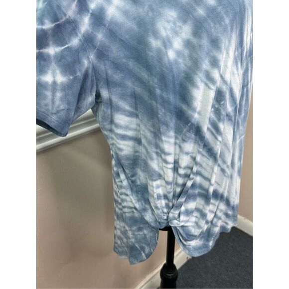 Time and Tru Tie Dye Short Sleeve Blouse Size Large - Picture 2 of 7